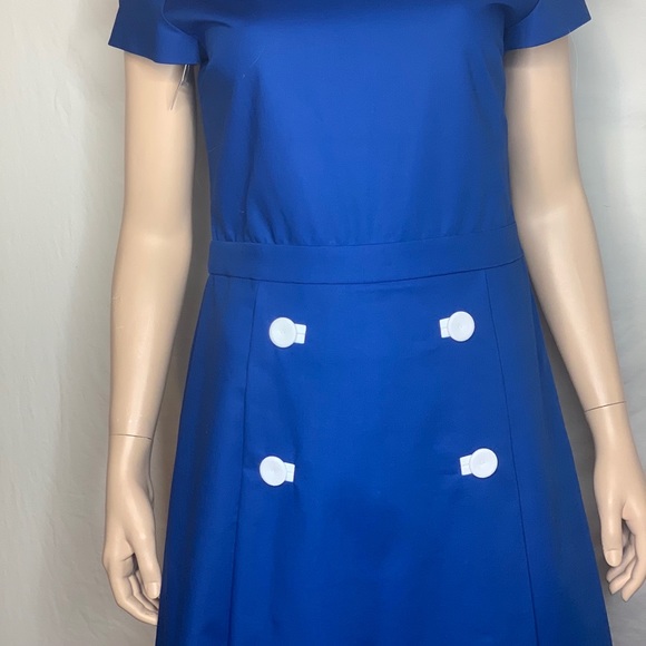 MOSCHINO WHITE BUTTON BLUE DRESS (final price) - Picture 3 of 7